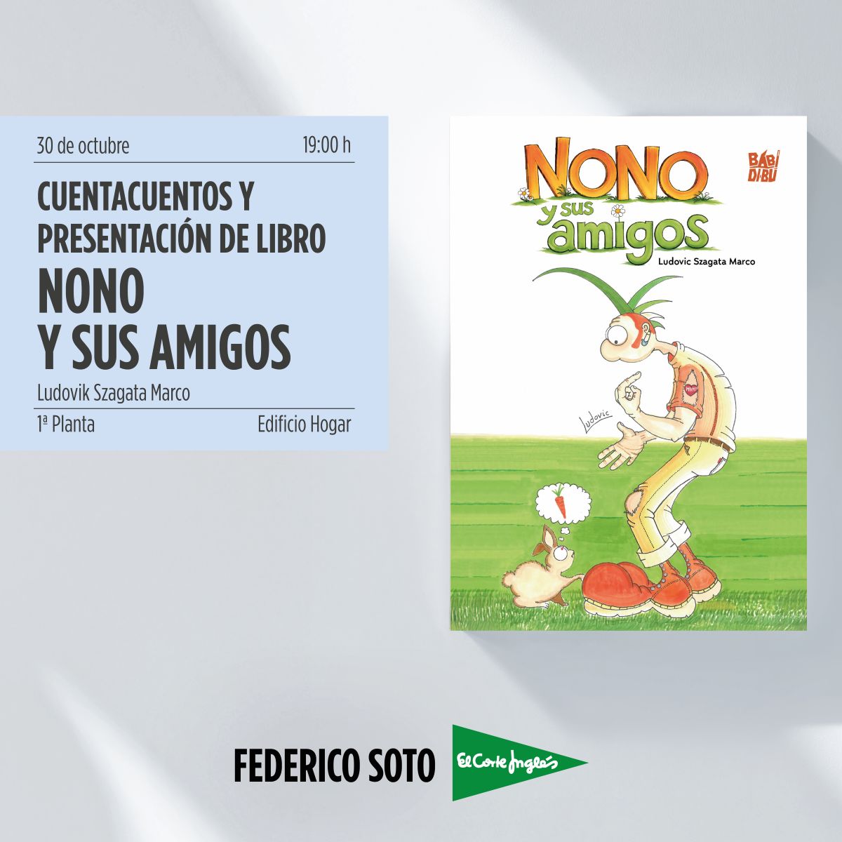 Presentación literaria + cuentacuentos 'Nono y sus amigos' de Ludovik Szagata Marco